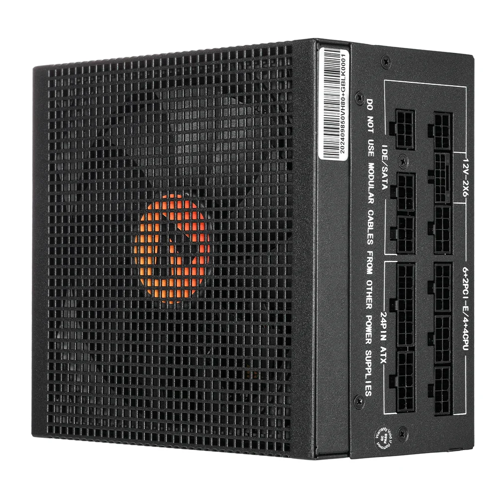 VIDA 850W Heracles Black ATX 3.1 Gaming PSU, 80+ Gold, Fully Modular, 140mm Ultra-Quiet FDM Fan, Flat Black Cables, PCIe