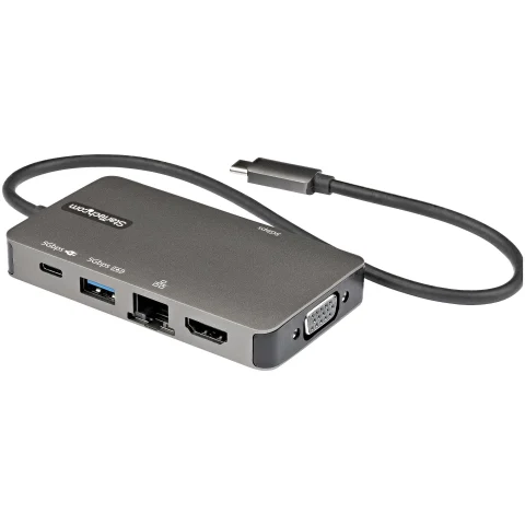 StarTech.com USB-C Multiport Adapter - USB-C to 4K 30Hz HDMI or 1080p VGA - USB Type-C Mini Dock w/ 100W Power Delivery