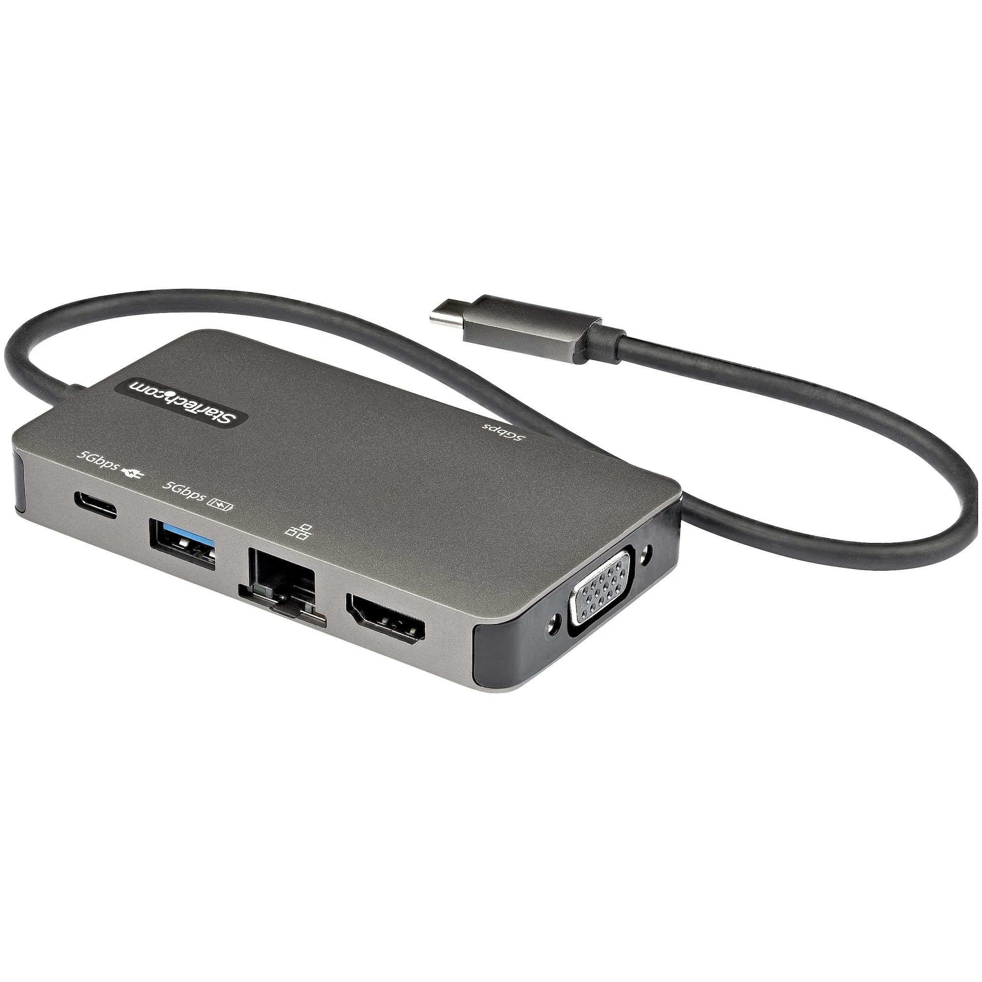 StarTech.com USB-C Multiport Adapter - USB-C to 4K 30Hz HDMI or 1080p VGA - USB Type-C Mini Dock w/ 100W Power Delivery