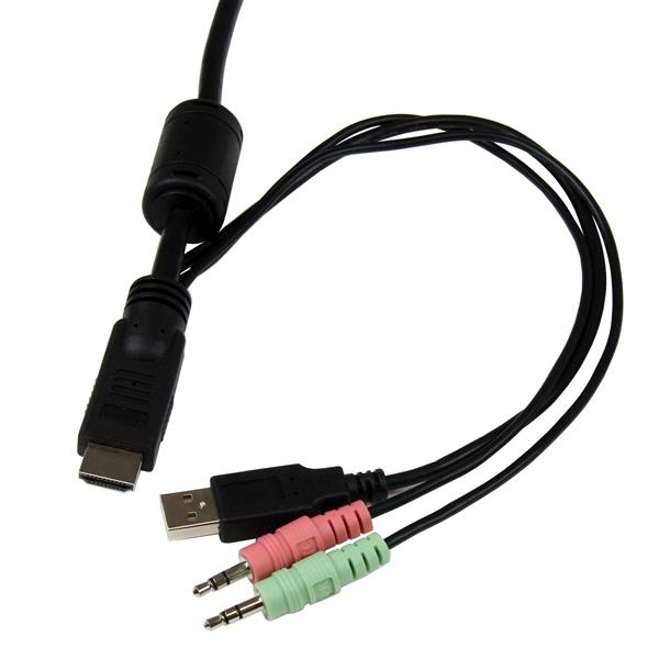 StarTech.com 2 Port USB HDMI Cable KVM Switch with Audio and Remote Switch – USB Powered - Image 3
