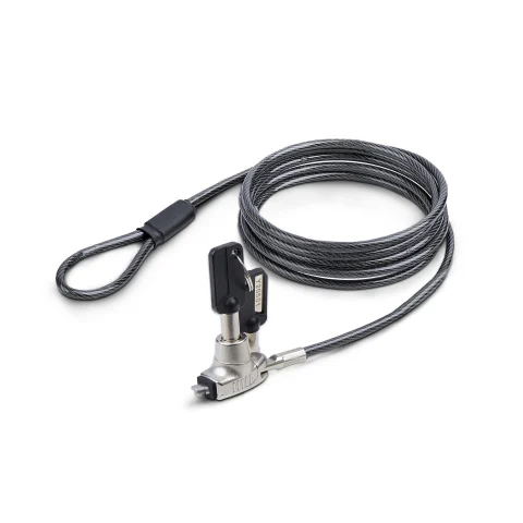 StarTech.com Slim Lock Noble Wedge® Slot Compatible, 5ft (1.5m) Locking Cable, Anti-Theft Security For Laptop/Notebook,