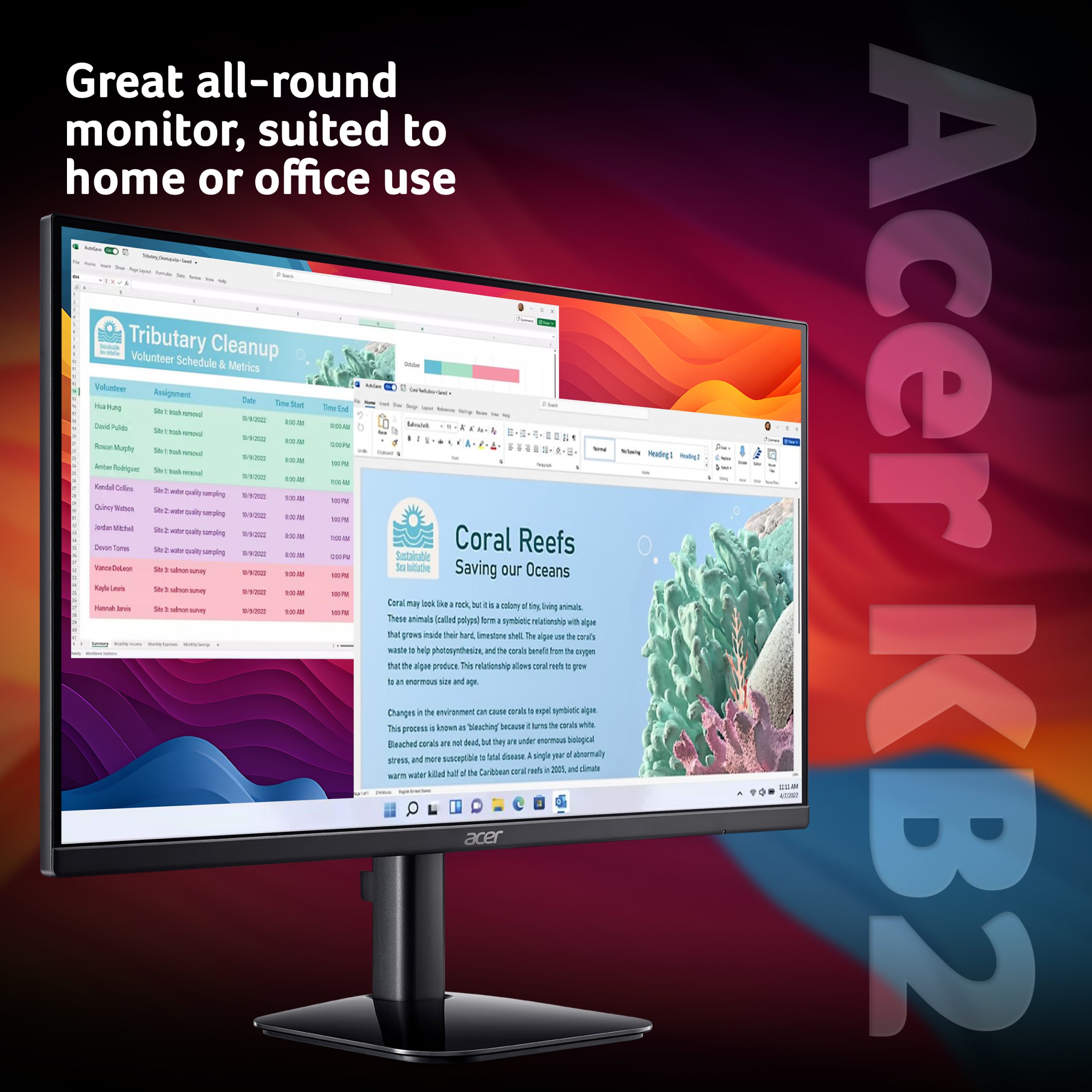 Acer KB2 KB272P0 monitor - 27" Full HD (1920x1080), 144Hz, 1ms, FreeSync, Black - Image 2