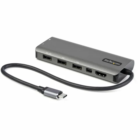 StarTech.com USB C Multiport Adapter - USB-C to HDMI or Mini DisplayPort 4K 60Hz, 100W Power Delivery Pass-Through, 4-Po