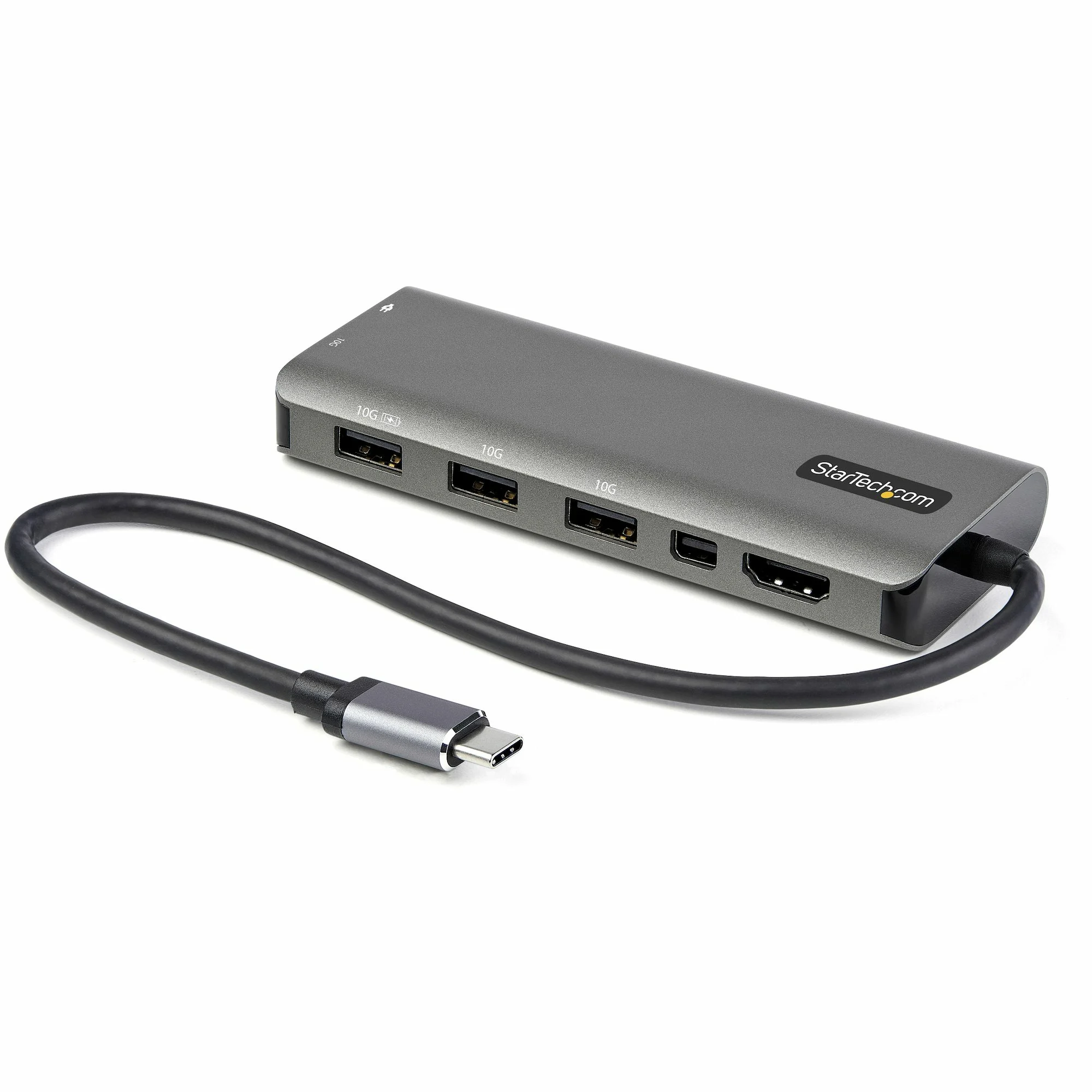 StarTech.com USB C Multiport Adapter - USB-C to HDMI or Mini DisplayPort 4K 60Hz, 100W Power Delivery Pass-Through, 4-Po