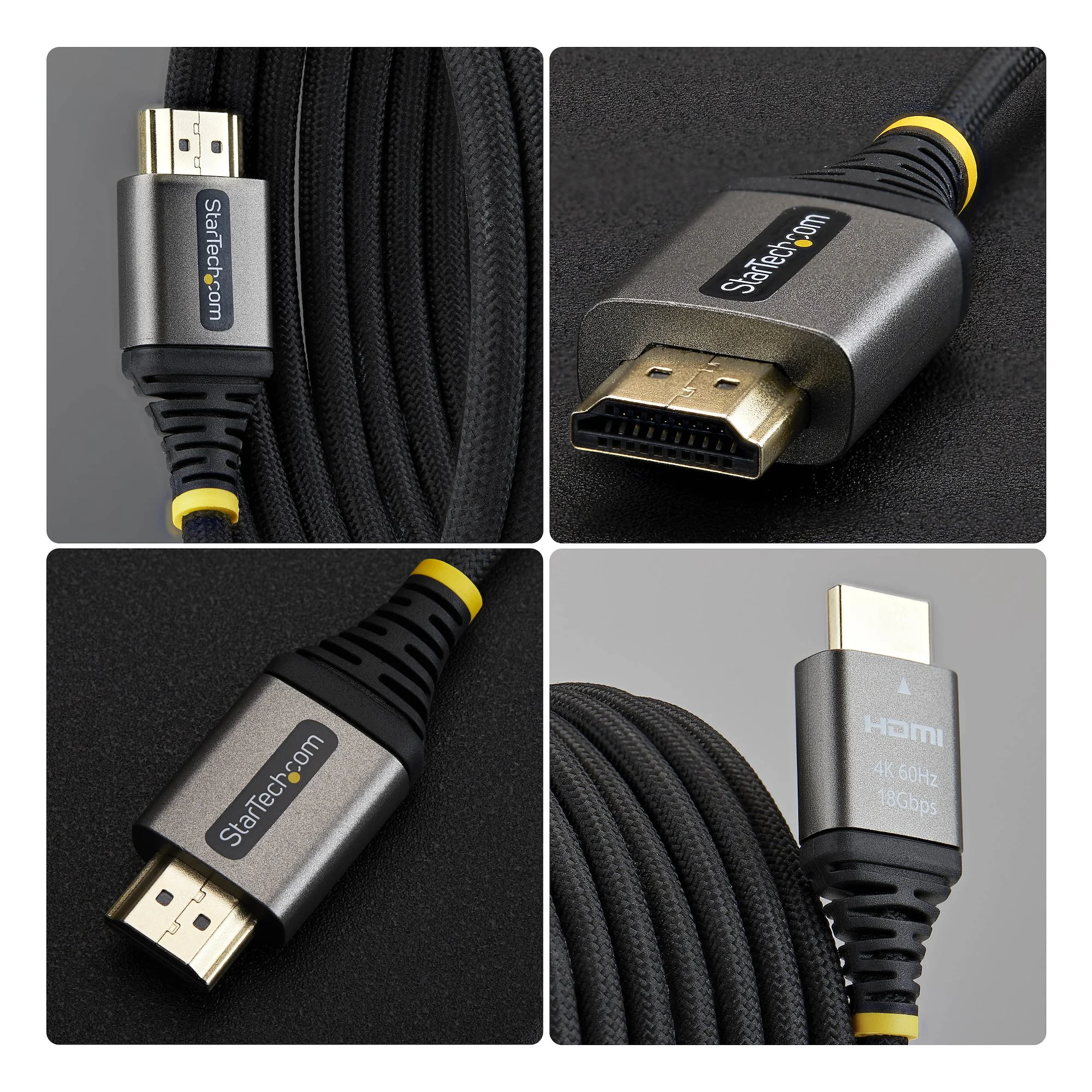 StarTech.com 3m (10ft) Premium Certified High Speed HDMI Cable, Ultra Flexible HDMI Cable, 4K 60Hz/1440p 144Hz w/HDR10/A - Image 3