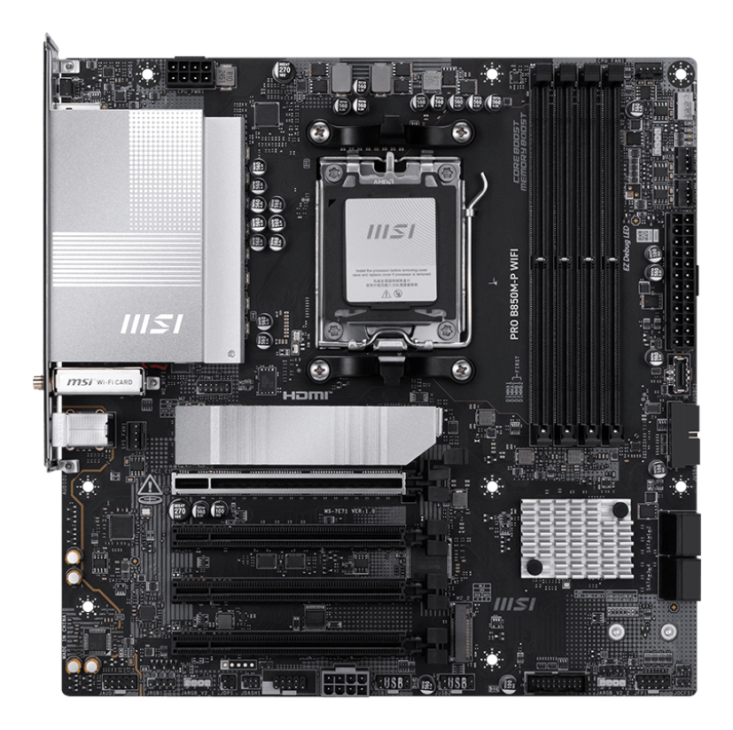 MSI PRO B850M-P WIFI motherboard AMD B850 Socket AM5 micro ATX - Image 2