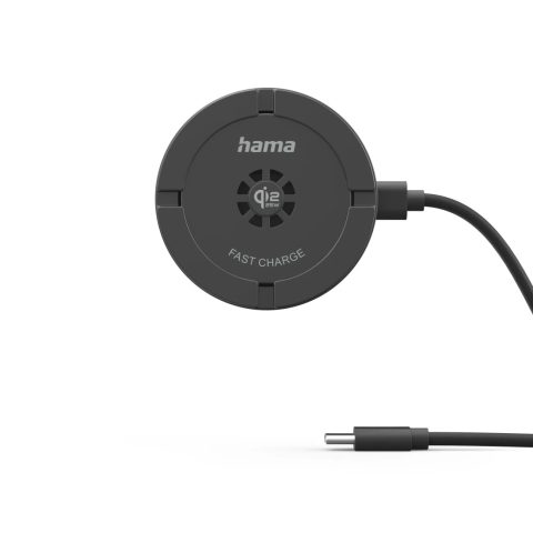 Hama Wireless Qi2 25W Active Air Cooling Charger, Inductive Charging Pad, Fast Charging, 25 W, black