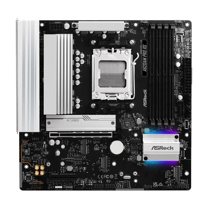 Asrock A620AM Pro RS AMD A620A Socket AM5 Micro ATX - Image 2