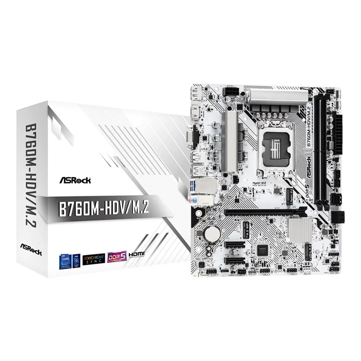 Asrock B760M-HDV/M.2 Motherboard Intel B760 LGA 1700 Micro ATX