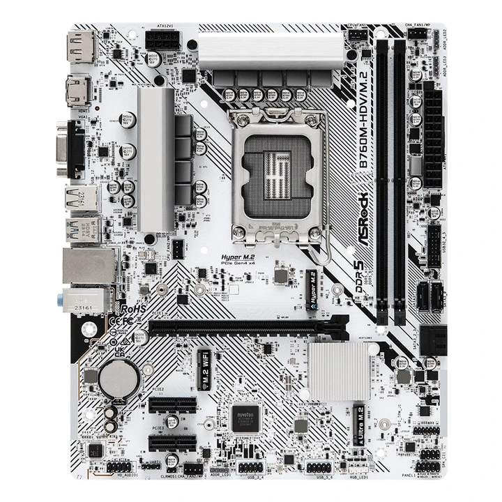 Asrock B760M-HDV/M.2 Motherboard Intel B760 LGA 1700 Micro ATX - Image 3