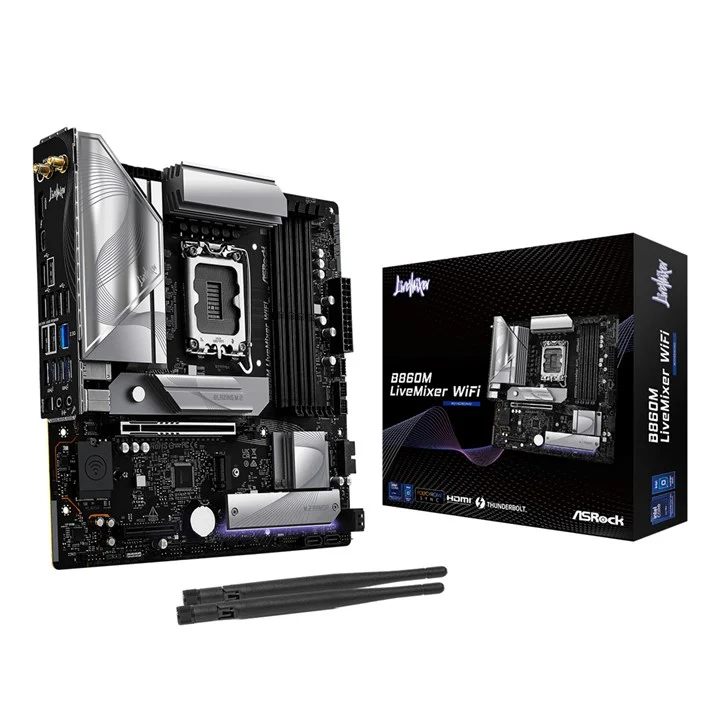 Asrock B860M LiveMixer WiFi Intel B860 LGA 1851 (Socket V1) Micro ATX