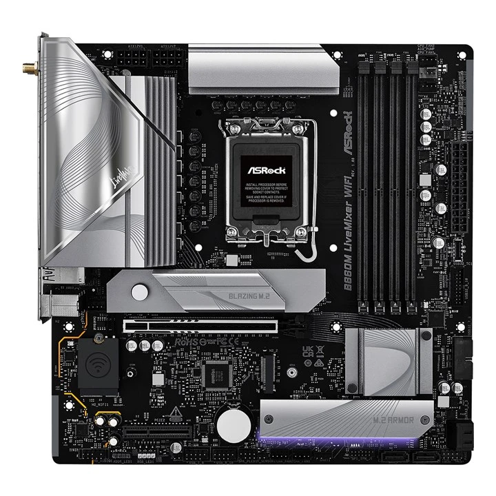 Asrock B860M LiveMixer WiFi Intel B860 LGA 1851 (Socket V1) Micro ATX - Image 3