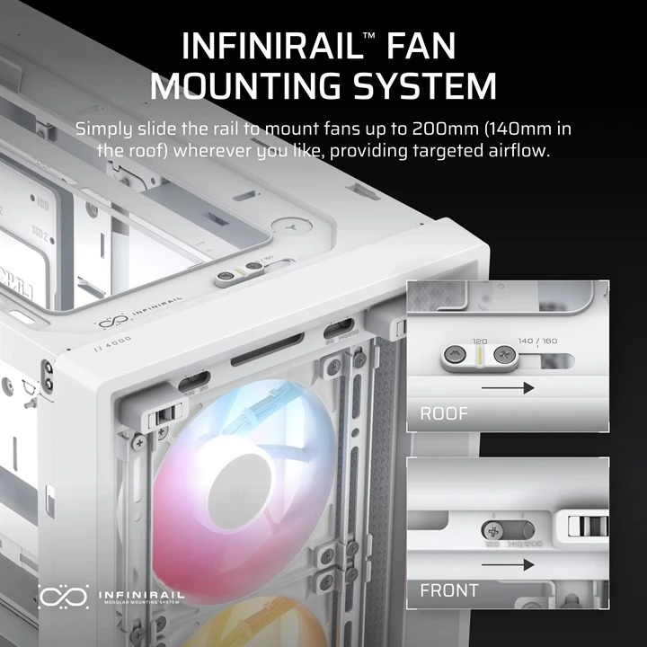 Corsair FRAME 4000D RS ARGB Midi Tower White - Image 2