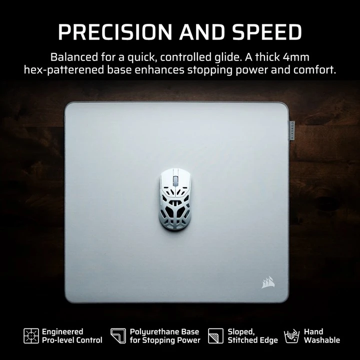 Corsair MM PRO Control Medium Esports-Tuned Cloth Mouse Pad - Gray - Image 2