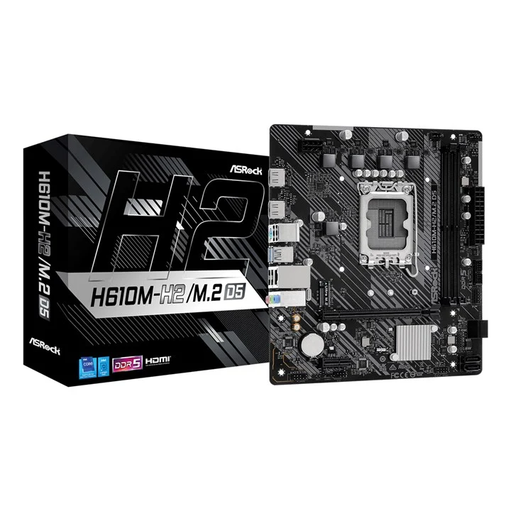 Asrock H610M-H2/M.2 D5 Intel H610 LGA 1700 Micro ATX