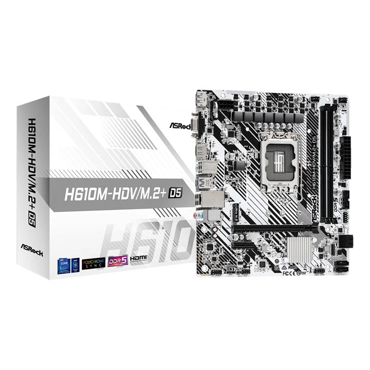Asrock H610M-HDV/M.2+ D5 Intel H610 LGA 1700 Micro ATX