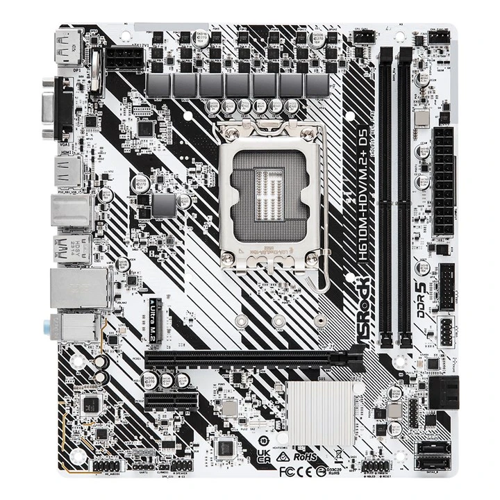 Asrock H610M-HDV/M.2+ D5 Intel H610 LGA 1700 Micro ATX - Image 2