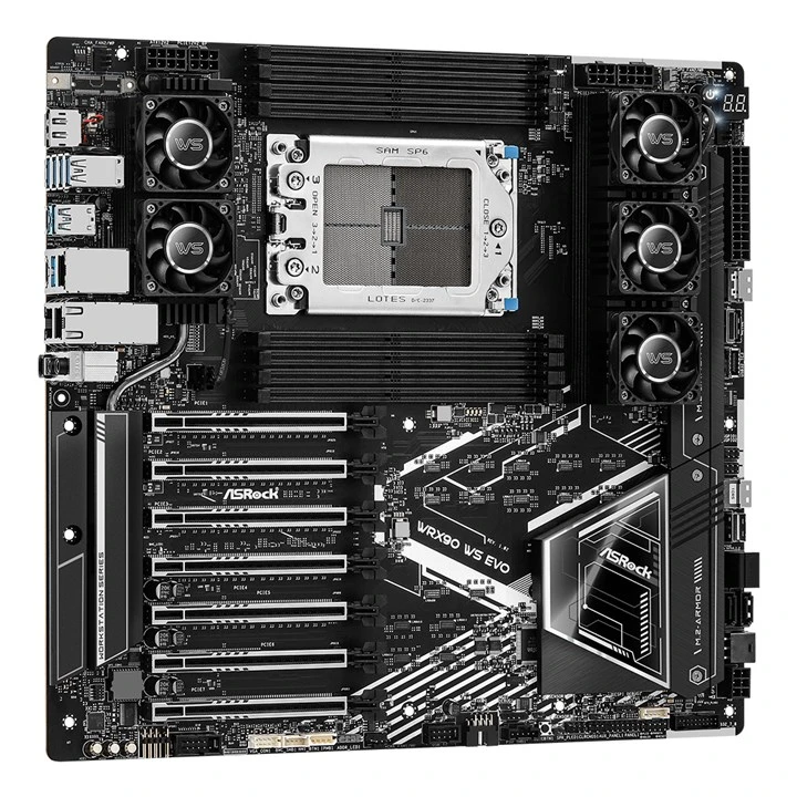 Asrock WRX90 WS EVO Motherboard AMD WRX90 Socket sTR5 EEB - Image 3