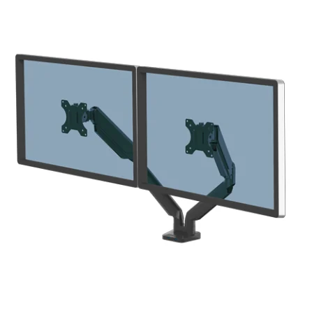 Fellowes Platinum Series Dual Monitor Arm - Monitor Mount for Two 8KG 40 Inch Screens - Adjustable Dual Monitor Desk Mou