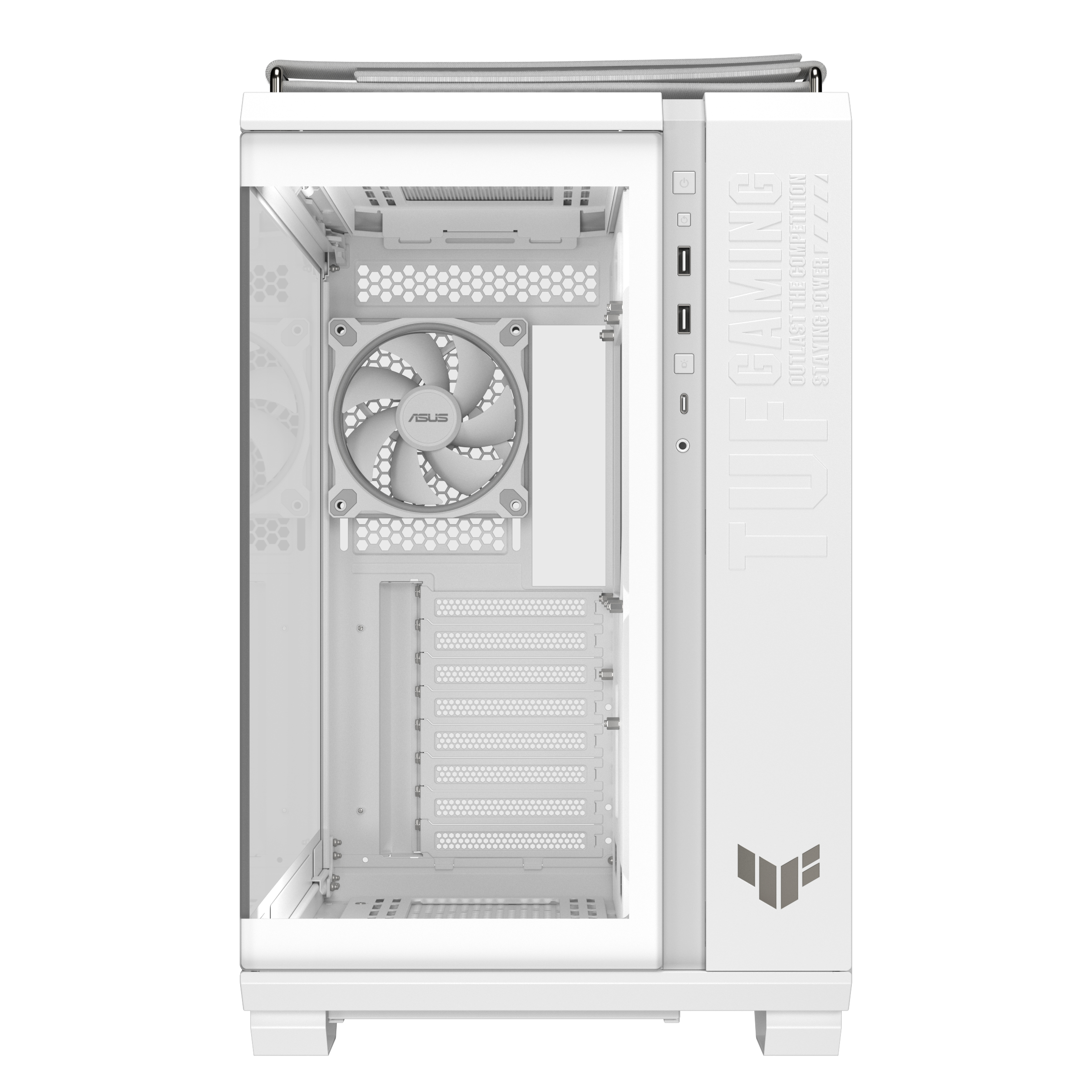 ASUS TUF GAMING GT502 Horizon TG ARGB White Midi Tower - Image 3