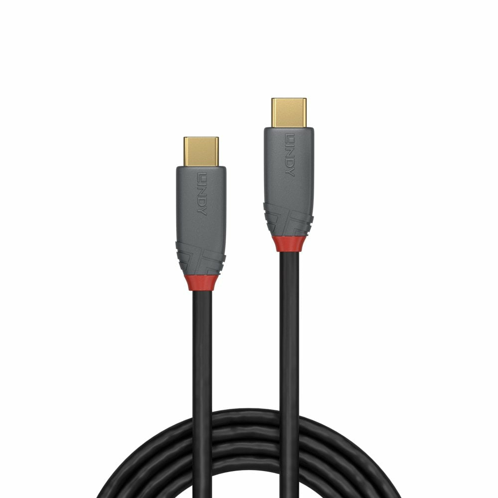 Lindy 2m USB 3.2 Type C Cable, 5A PD, Anthra Line - Image 2