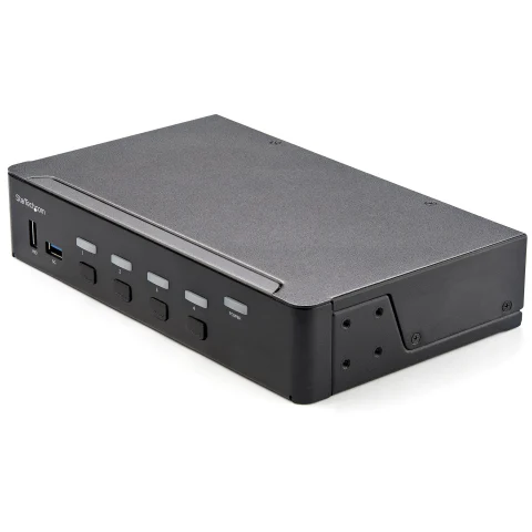 StarTech.com 4 Port HDMI KVM Switch - Single Monitor 4K 60Hz Ultra HD HDR - Desktop HDMI 2.0 KVM Switch with 2 Port USB
