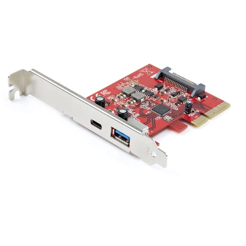 StarTech.com 2-Port 10Gbps USB-A & USB-C PCIe Card - USB 3.2 Gen 2 PCI Express Type C/A Host Controller Card Adapter - U