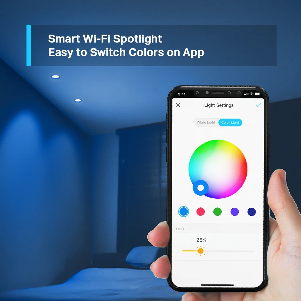 TP-Link Tapo Smart Wi-Fi Spotlight, Dimmable, 2-Pack - Image 3