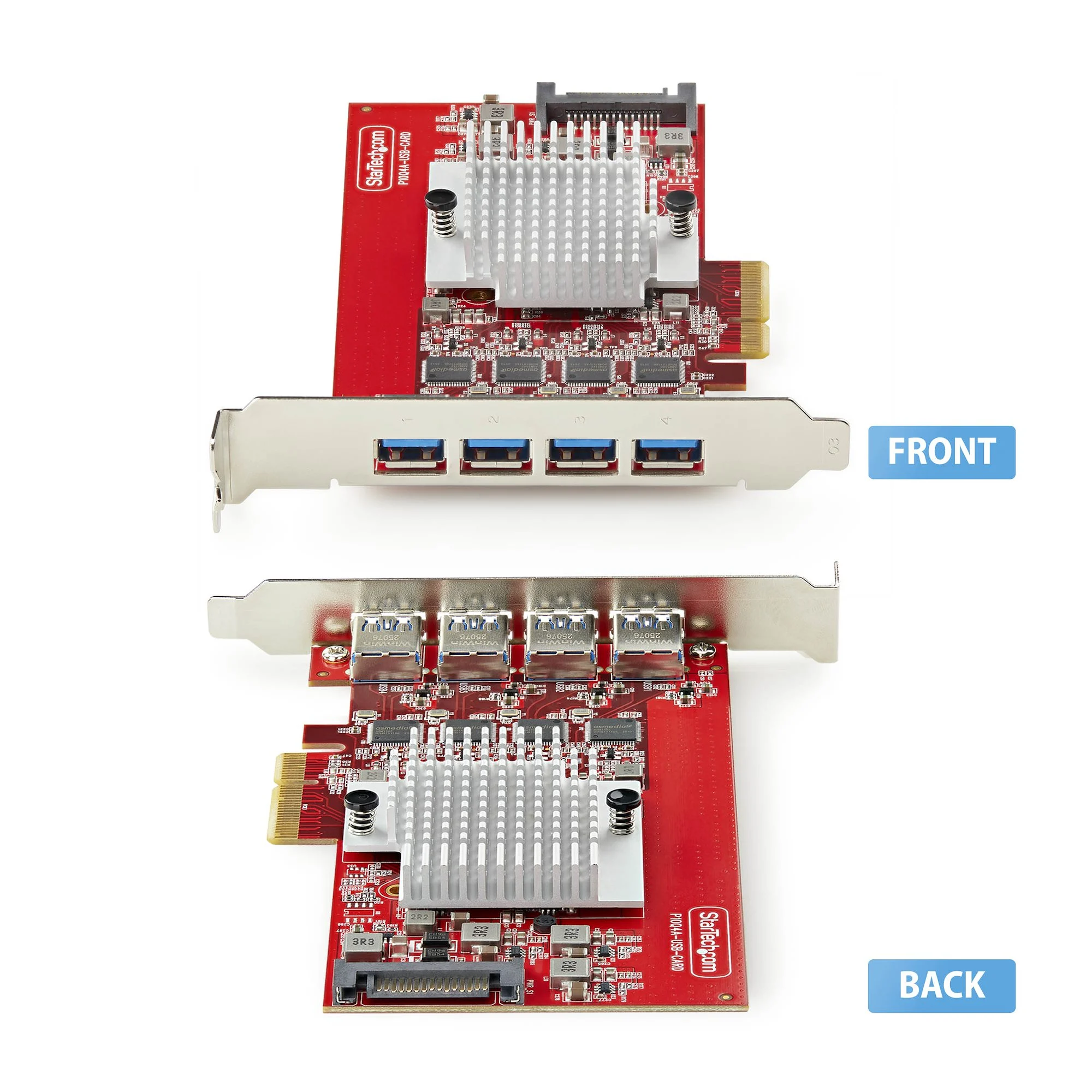 StarTech.com 4-Port USB-A PCIe Card, USB 3.2 10Gbps, PCI Express 3.0 Expansion Card, 4x Independent USB Controllers, Win - Image 3