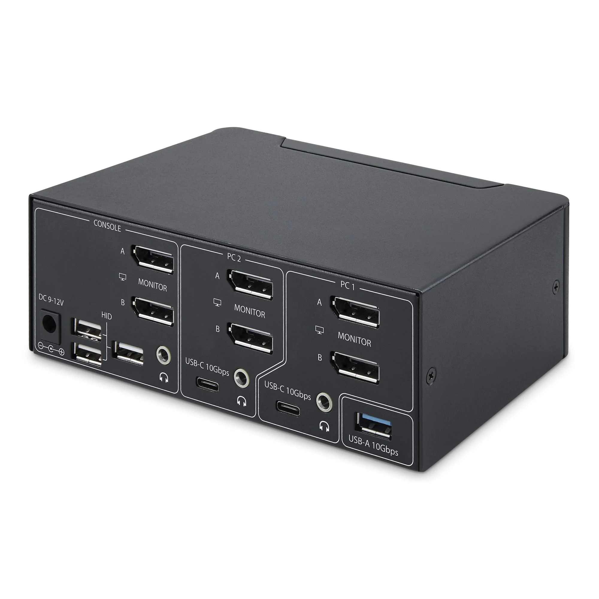 StarTech.com 2-Port Dual-Monitor DisplayPort KVM Switch, 8K 60Hz / 4K 144Hz, DP 1.4, 2x USB 10Gbps Ports, 4x USB HID Por - Image 2
