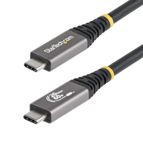StarTech.com 3m (10ft) USB4 Cable, 20Gbps, USB-IF Certified USB-C Cable, 60W PD, 4K 120Hz DP 2.1, TPE Jacket, Black USB-