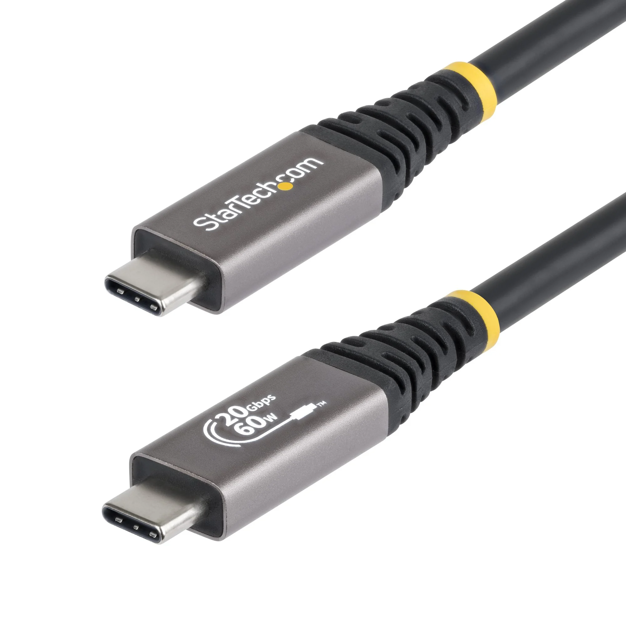 StarTech.com 3m (10ft) USB4 Cable, 20Gbps, USB-IF Certified USB-C Cable, 60W PD, 4K 120Hz DP 2.1, TPE Jacket, Black USB-
