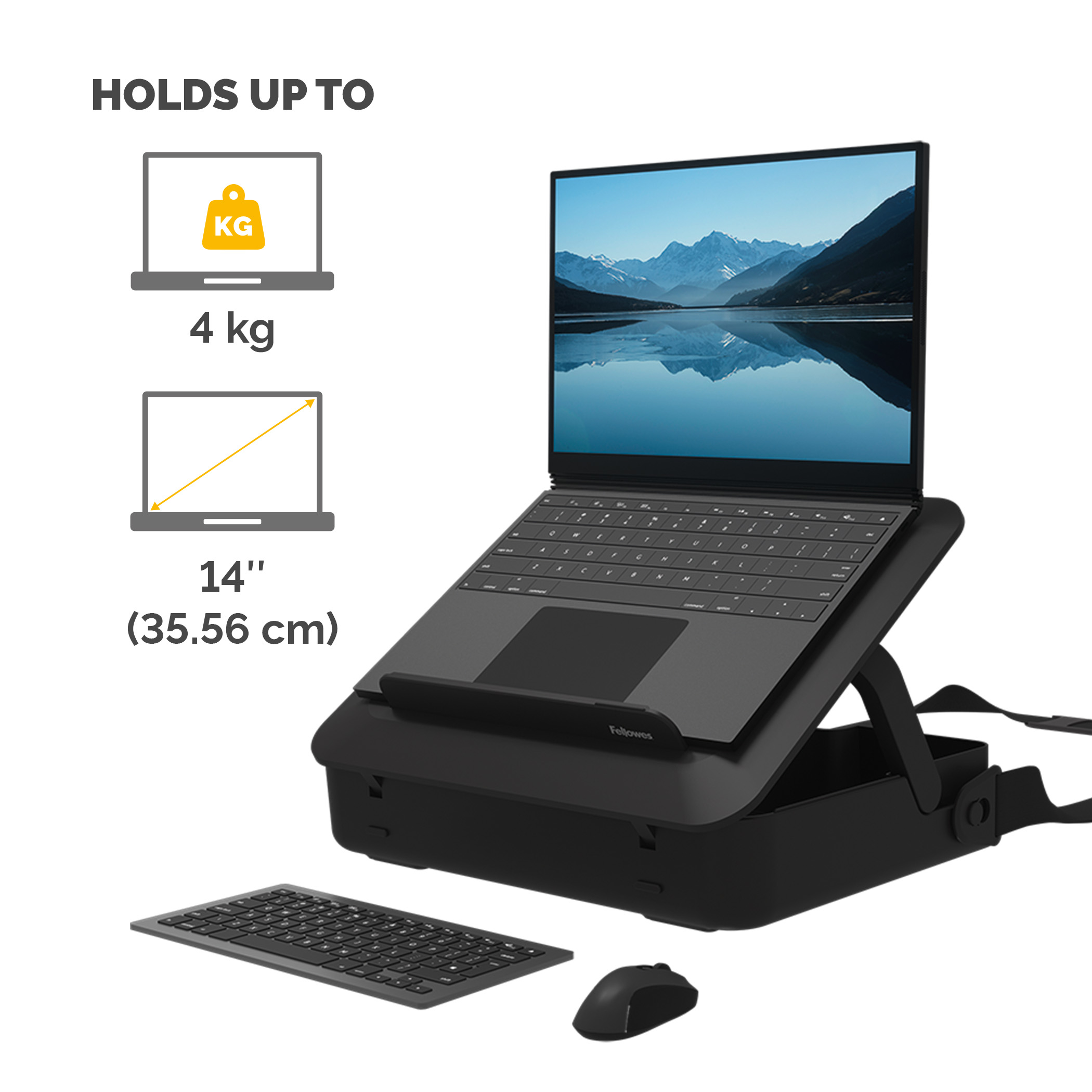Fellowes Laptop Carry Case with Built-in Laptop Stand - Breyta Lockable Laptop Carry Case for Hybrid Working & Laptops U - Image 3
