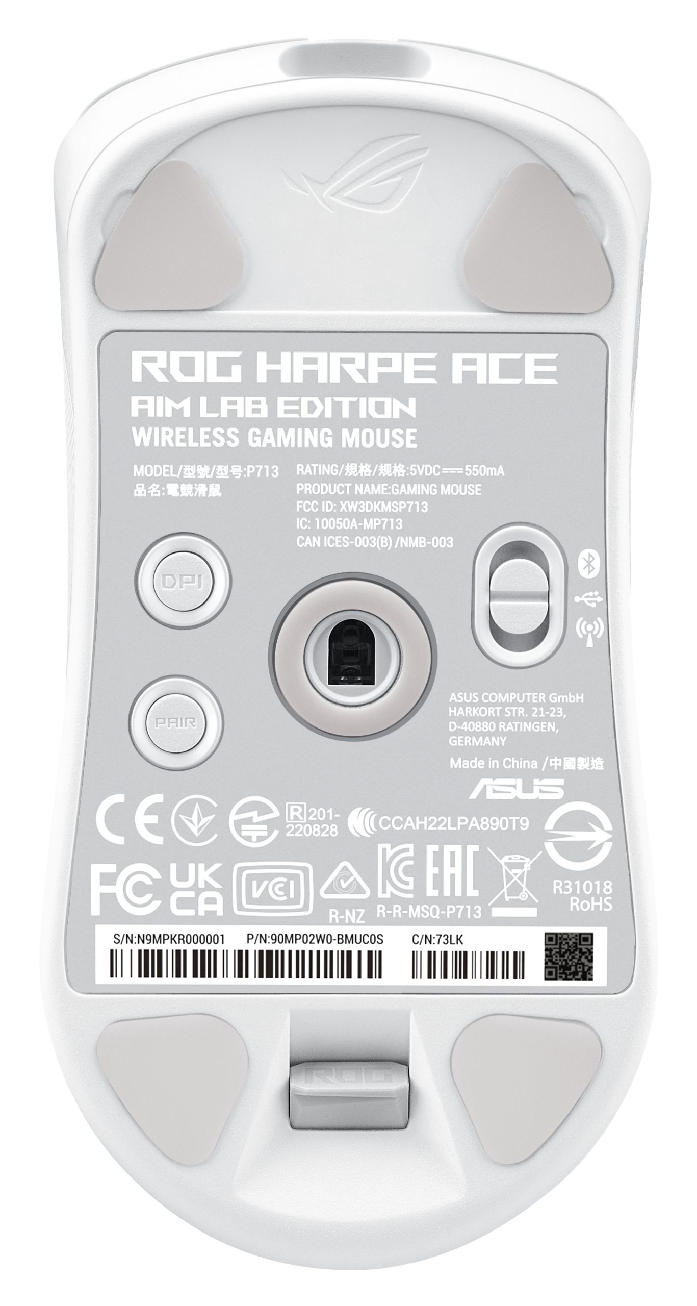 ASUS ROG Harpe Ace Aim Lab Edition mouse Gaming Ambidextrous RF Wireless + Bluetooth + USB Type-C Opto-mechanical 36000 - Image 2