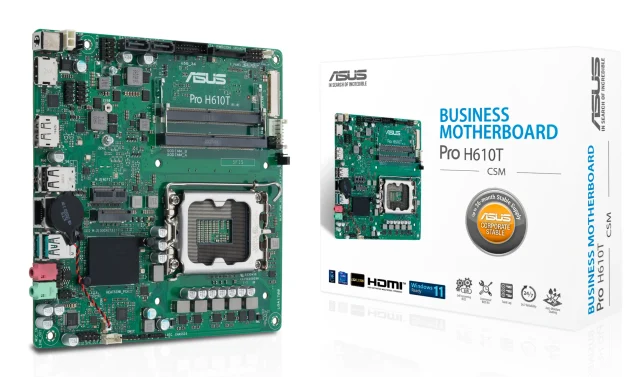ASUS PRO H610T-CSM Intel H610 LGA 1700 Thin Mini ITX