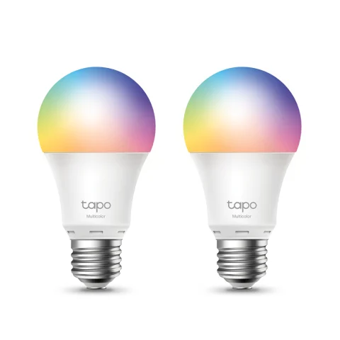 TP-Link Tapo Smart Wi-Fi Light Bulb, Multicolor, E27, 2-Pack