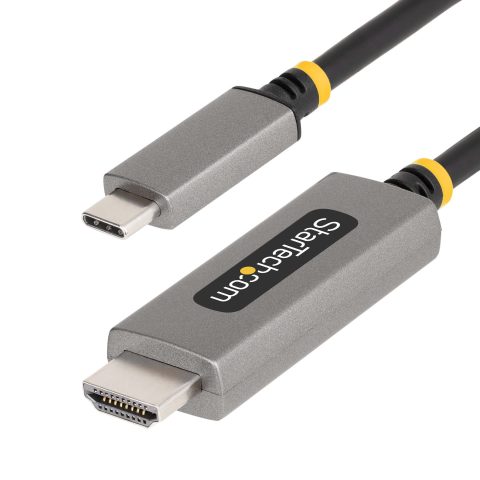 StarTech.com 3.3ft (1m) USB-C to HDMI Adapter Cable, 8K 60Hz, 4K 144Hz, HDR10, USB Type-C to HDMI 2.1 Video Converter Ca