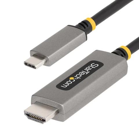 StarTech.com 3.3ft (1m) USB-C to HDMI Adapter Cable, 8K 60Hz, 4K 144Hz, HDR10, USB Type-C to HDMI 2.1 Video Converter Ca