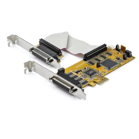 StarTech.com 8-Port PCI Express RS232 Serial Adapter Card, PCIe RS232 Serial Card, 16C1050 UART, Low Profile Serial DB9