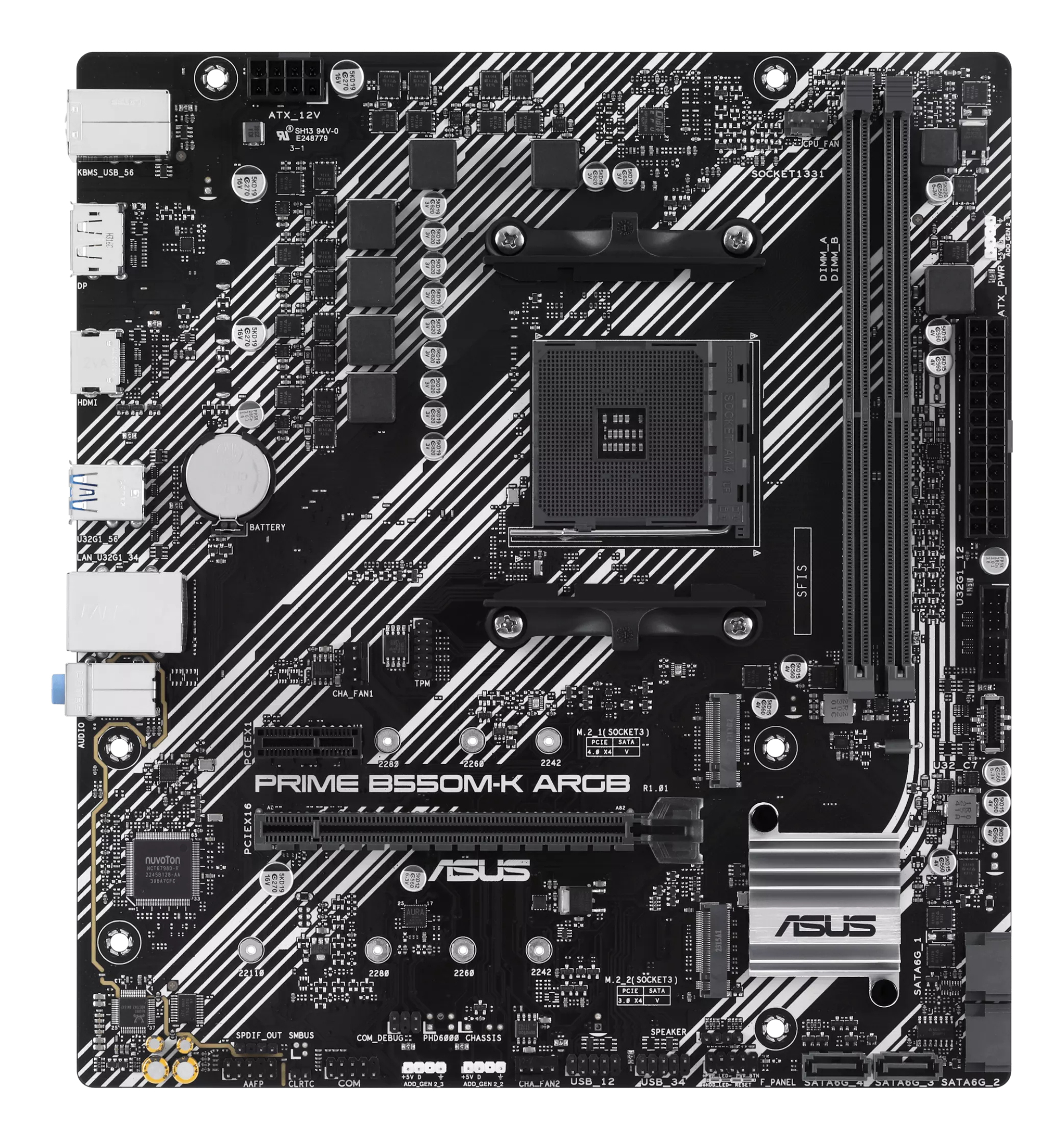 ASUS PRIME B550M-K ARGB AMD B550 Socket AM4 micro ATX - Image 2