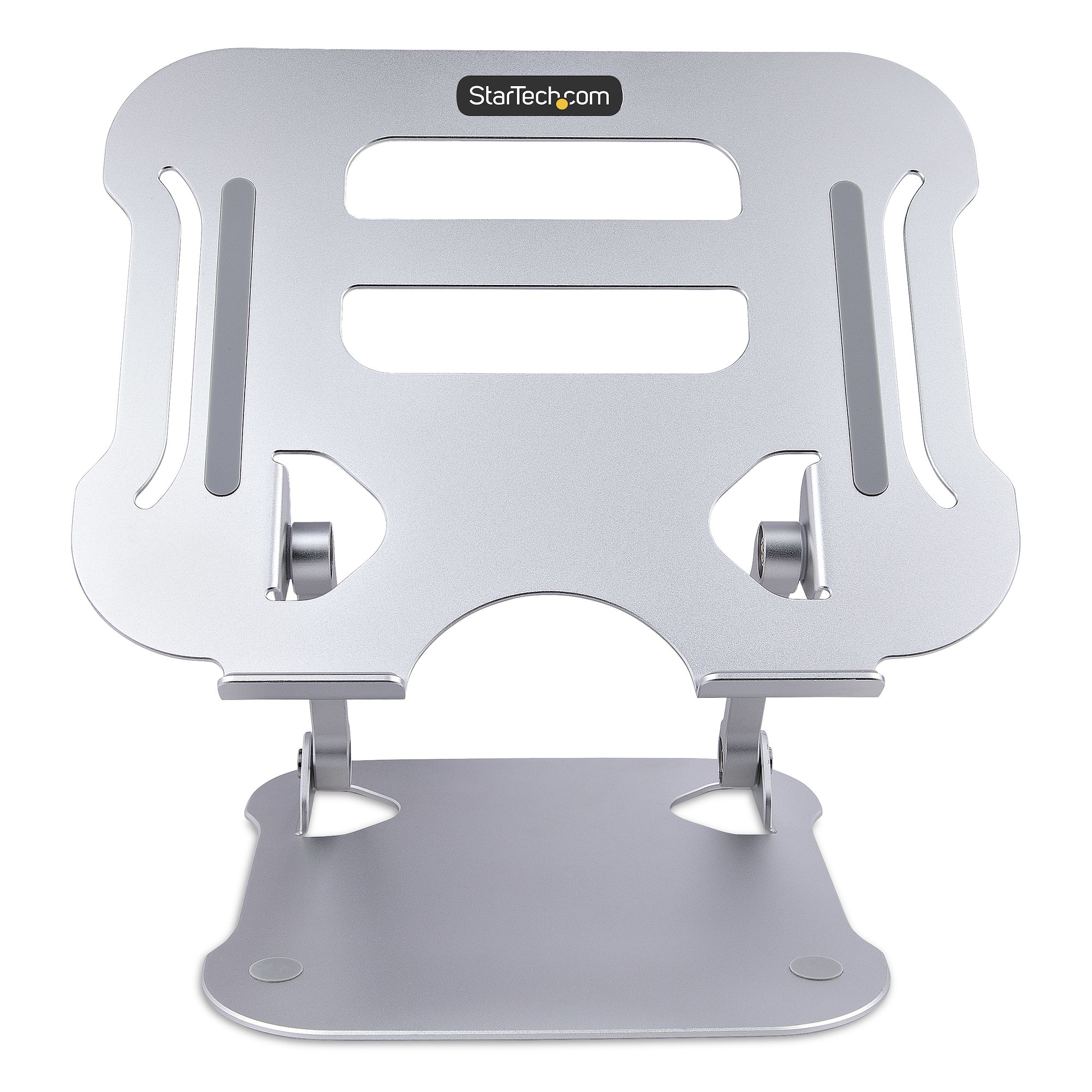 StarTech.com Laptop Stand for Desk, Ergonomic Laptop Stand Adjustable Height, Aluminum, Portable, Supports up to 22lb (1 - Image 3