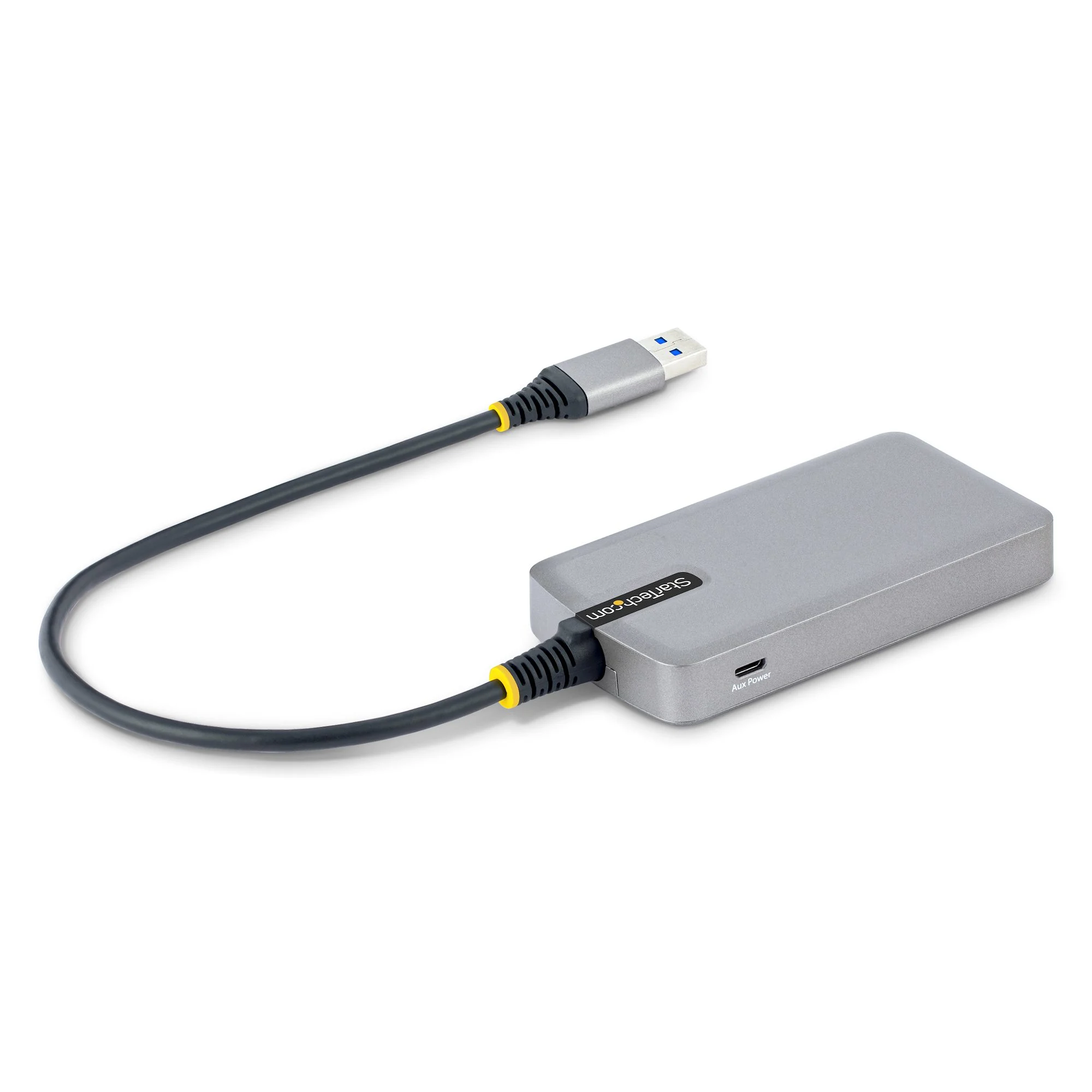 StarTech.com 3-Port USB Hub with Ethernet - 3x USB-A Ports - Gigabit Ethernet (RJ-45) - USB 3.0 5Gbps - Bus-Powered - 1f - Image 2
