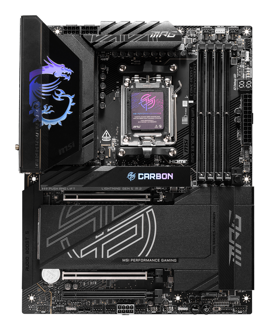 MSI MPG X870E CARBON WIFI motherboard AMD X870E Socket AM5 ATX - Image 2
