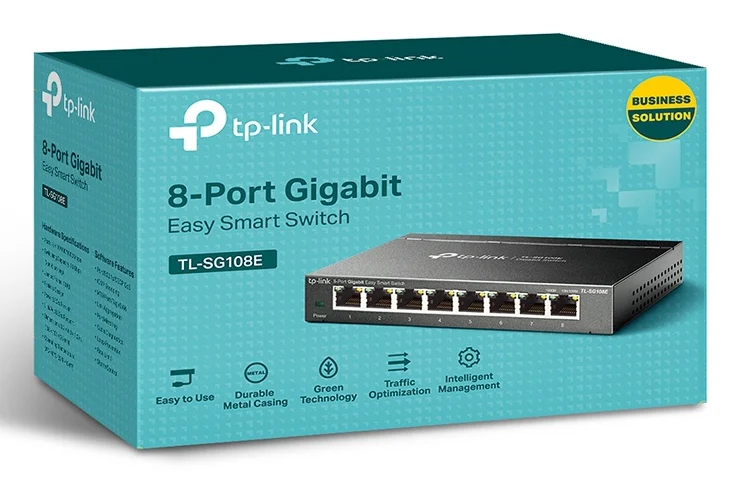 TP-Link TL-SG108E network switch Managed L2 Gigabit Ethernet (10/100/1000) Black - Image 3