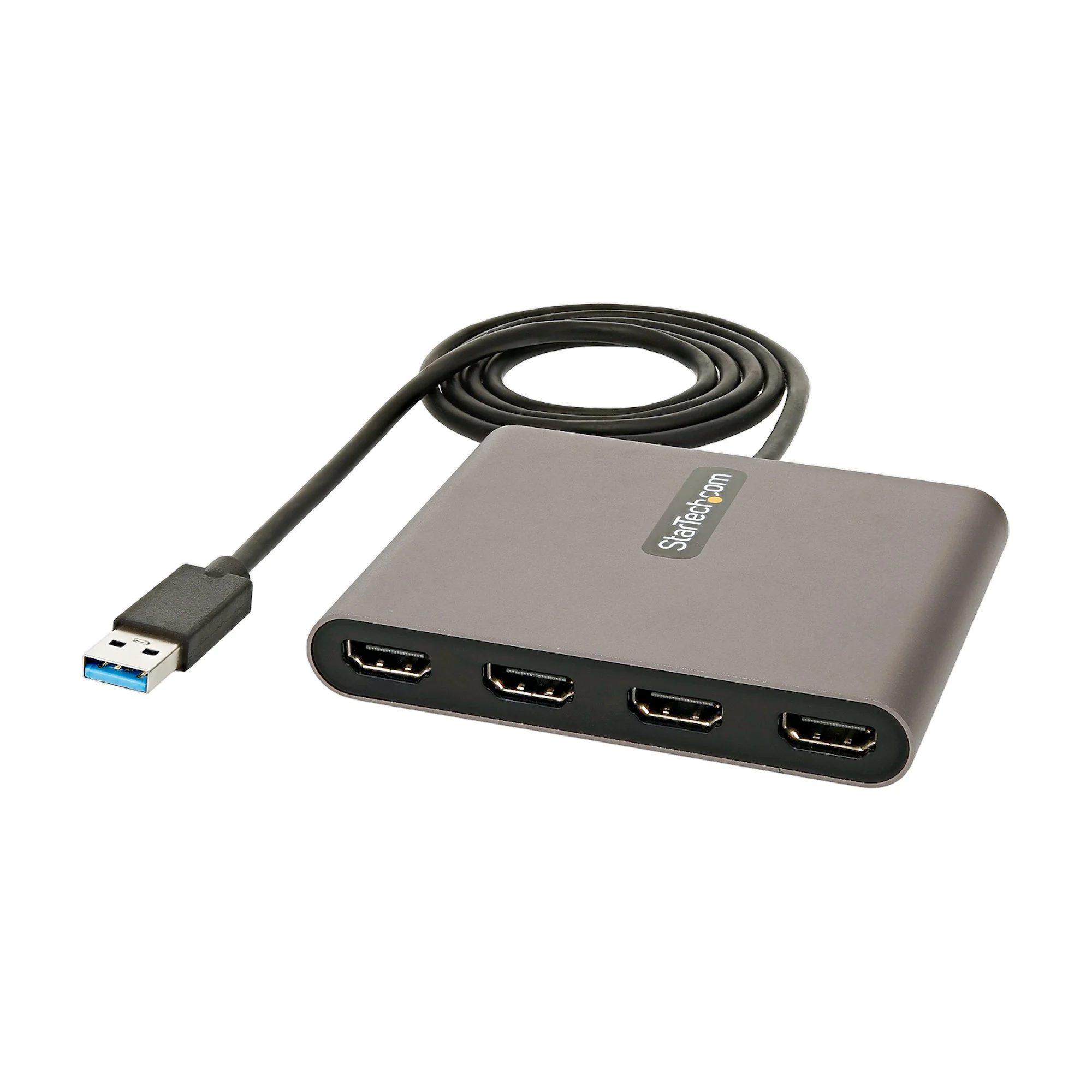 StarTech.com USB 3.0 to Quad HDMI Adapter, USB to 4x HDMI Monitor Converter for Windows (no support for macOS/ChromeOS/L