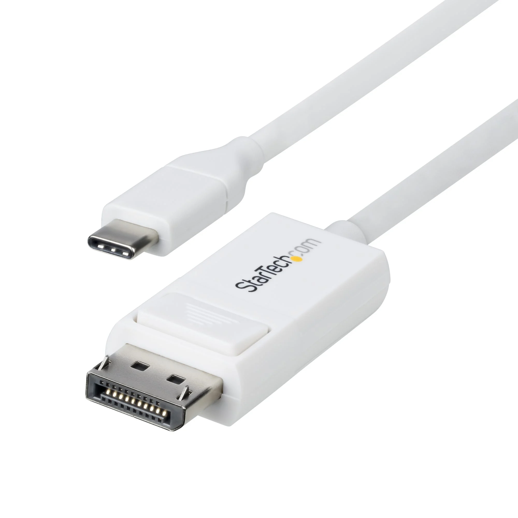 StarTech.com 6ft (2m) USB-C to DisplayPort 1.2 Cable, Bidirectional, 4K 60Hz, White Video Adapter Cord for Apple MacBook - Image 2