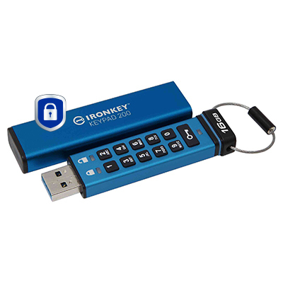 Kingston Technology IronKey 16GB Keypad 200, FIPS 140-3 Lvl 3 AES-256 Hardware Encrypted - Image 2