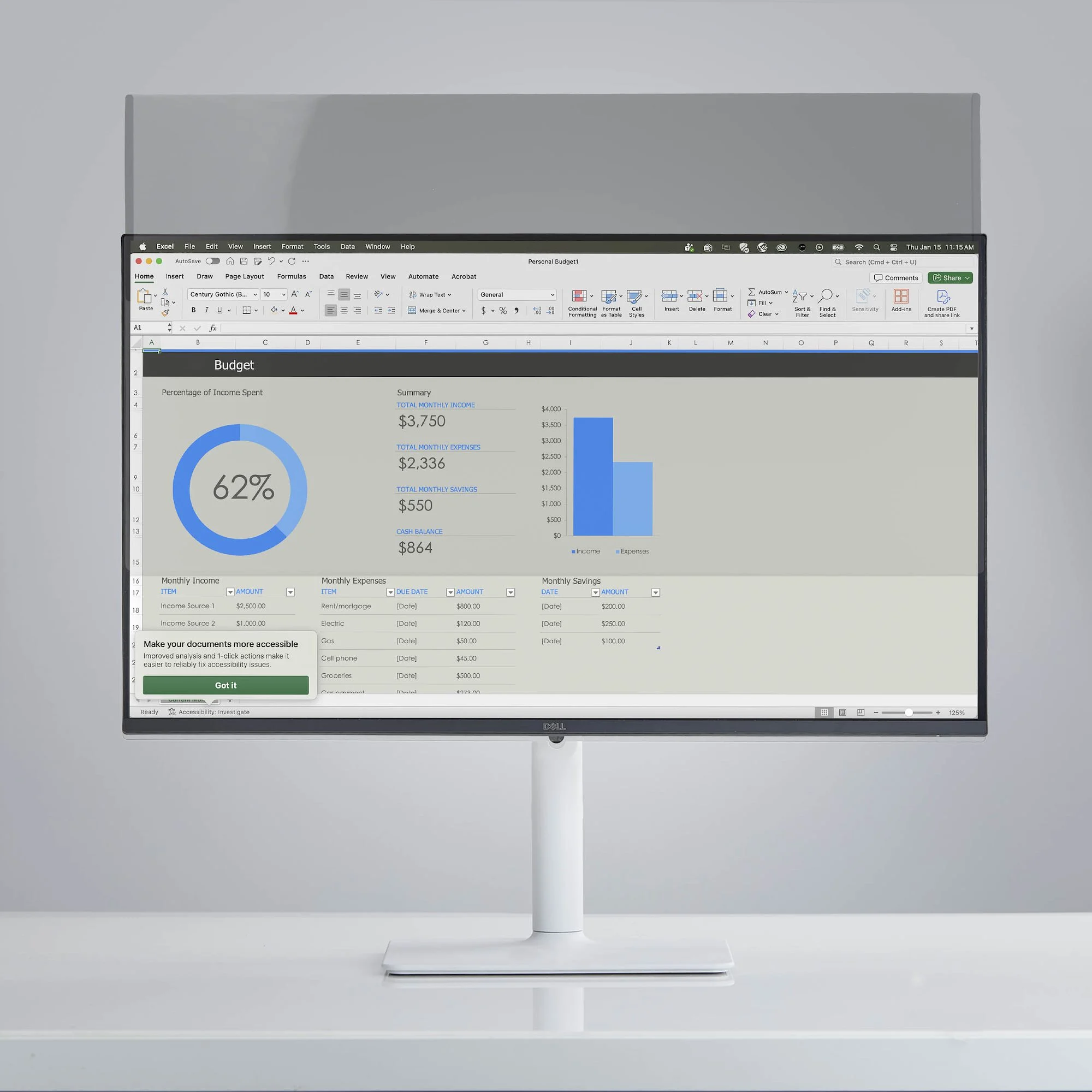 StarTech.com Magnetic Monitor Privacy Screen for 23" 16:9 Widescreen Display, Removable Filter, Anti-Glare/Glossy, Blue - Image 2