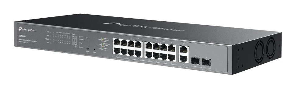 TP-Link Omada ES220GMP network switch Managed L2 Gigabit Ethernet (10/100/1000) Power over Ethernet (PoE) Black - Image 3