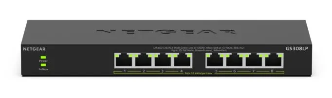 NETGEAR GS308LP Unmanaged Gigabit Ethernet (10/100/1000) Power over Ethernet (PoE) Desktop Black - Image 2